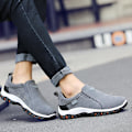Miniatyrbilde 2 av 5: Pustende Herre Slip-on Casual Sko med Gummisåle, Stilig Blå Farge