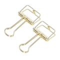 Miniatyrbillede 2 af 8: 80 stk. hule clips 1,8 cm robuste metalclips med stærk klemning til papir, til hjemmekontor, studiebrug, guld