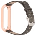 Miniatyrbillede 7 af 8: Denim-mønster urrem Retro armbåndsurremme Udskiftning til Xiaomi Mi Band 6 NFC Spænde StyleGrå Denim Guldskal