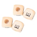 Pikkukuva 8 / 8: 100 kpl DIY Englannin neliömäiset puualfabeettihelmet Korunvalmistustarvikkeet 10x10mm