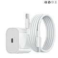 1-pack iPhone-laddare, 20W USB-C nätadapter + 2m kabel, vit 1-pack 1-Pack USB-C