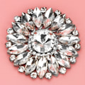 Miniatyrbild 4 av 8: 2 st Rhinestone Crystal Applique Sy On Faux Pearl Patch för Kläder Skoväska (#1)