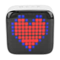 Miniatyrbild 3 av 8: Mini Bluetooth-högtalare Retro LED Färgrik Ljus Pixel Stil Bärbar Trådlös Högtalare för Sovrum Kontor Sovsal Utomhus Grå