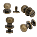 Miniatyrbillede 8 af 8: 20ST 9 x 8 mm gør-det-selv kobbernitter med rundt hoved Nippel Nagelpose Sko Tilbehør til læder Bronze 9 x 8 mm