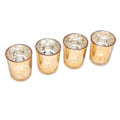 Miniatyrbilde 4 av 7: 12 stk. votivlysestaker gullfarget prikkete retro tykkere glass telysholdere for fest bryllup helg