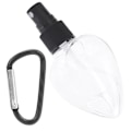Miniatyrbillede 3 af 8: Rejse tom sprayflaske med nøglering 50 ml transparent hjerteformet plastikbeholder Sort spraydysespids