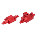 Pikkukuva 6 / 8: 1/24 RC-akseli kotelo ECX 1/24 Barrage RGT 1/24 FTX 1/24 alumiiniseosvaihto RC etu- ja taka-akseli kotelo Punainen