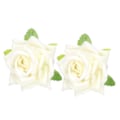 Miniatyrbillede 7 af 8: 2 stk/pakke Simuleret Blomst Servietringe Moderne Serviettholdere Borddekorationer til Bryllup Hvid
