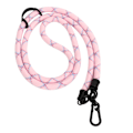 Miniatyrbilde 2 av 8: 10MM mobiltelefonstropp metallpolyester justerbar skulderrem rundt halsrem for de fleste smarttelefoner Rosa