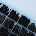 Miniatyrbillede 7 af 7: 310 stk M3 Nylon Skruemutter Skive Standoff Sortimentssæt (sort)