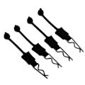 Miniatyrbild 4 av 8: 4st 1/10 RC Bilklämmor Pins Universal Car Shell Bult Spärr Clip Ersättningsmodell Bil Shell Tillbehör Svart
