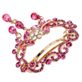 Miniatyrbild 6 av 7: Hårspärrar Elegant stil Legering Harts Rhinestone Levande färger Robust Hållbar iögonfallande Små hårklämmorRose Red
