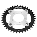 Pikkukuva 8 / 8: 104BCD Sähköpyörän ketjurenkaansovitin ja adapteri 38T alumiiniseos CNC-leikkaus Bafang Central Drive Motor BBS01 Musta