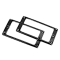 Miniatyrbillede 2 af 8: 2 stk. Elguitar Pickup Ram Zink Legering Flad Humbucker Pickup Monteringsring Dæksel 4x4mm Sort