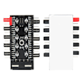 Miniatyrbild 2 av 8: PC Chassi Fläkt Hub Dator Tempreture Regulator 4pin CPU Kylning Hub för datorfodral Med PWM Cable4D Interface