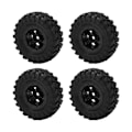 Pikkukuva 2 / 8: 4 kpl 1/24 RC-pyöriä RC-auton pyörän navan sarja kumipyöriä ja renkaita Axial SCX24 -kauko-ohjattaville autoille