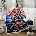 Miniatyrbillede 1 af 3: Stranger Things 3D-trykt Fleece-tæppe - Vaskbart Dyne - 110*140cm