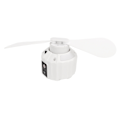 Miniatyrbillede 7 af 8: Telt Loftventilator Udendørs Bærbar Dobbeltbladet Ventilator Camping USB Lys Elektrisk Ventilator Hvid 5200mAh