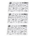Miniatyrbilde 4 av 8: 3 stk. Klare Stempler Julemønster TPR Transparent DIY Scrapbooking Stempler for Preging av Kort