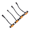 Miniatyrbillede 8 af 8: 4 stk LED Forlygtegitterlys Ravfarvet Linse IP67 Vandafvisende Udskiftning til Tacoma TRD Pro 2016‑2020