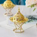 Miniatyrbillede 4 af 7: Guld røgelsebrænder Elegant rustfrit metal Vintage røgelsebrænder til hjemmet soveværelse