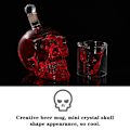 Miniatyrbild 7 av 8: Skeleton Head Decanter 1000ml Glaskaraff Whisky Karaff med propp