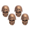 Miniatyrbillede 4 af 8: 4 stk Dækventilhætter Skull Style Antioxidation Universal til Biler Lastbiler Cykler Motorcykler Cykler Bronze