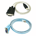 Miniatyrbillede 1 af 4: RJ45 til DB9 Seriell Kabel med RS232 til USB Adapter - Cat5 Ethernet LAN Forbindelse