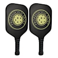 Miniatyrbild 6 av 8: Pickleball Racket Set 2 Rackets 4 Bollar Lättvikts Kolfiber Pickleball Racket för Inomhus Utomhus Svart Gul