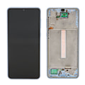 Miniatyrbild 8 av 8: 6,4-tums LCD-skärm Digitizer-skärmbyte med ramreparationsverktygssats Fingeravtryckssensor för Samsung Galaxy A33 5G Blue