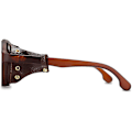 Pikkukuva 2 / 4: Steampunk-pyöreät aurinkolasit Vintage Retro Silmälasit Nahka Brown