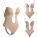 Miniatyrbilde 1 av 5: Ryggløs Body Shaper BH for Kvinner - Hudfarge, U-Utringning
