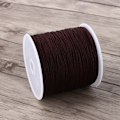 Pikkukuva 4 / 5: 100M x 0,8 mm Nylon Kiinalainen Solmu Naru Rattail Makrame Shamballa Lanka Kahvi