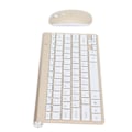 Miniatyrbild 5 av 8: Tangentbord Mus Combo Trådlös 2.4G USB Ultraslim Bärbar Ergonomisk, slitstark tangentbord och mus för Notebook ComputerGold