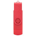 Miniatyrbillede 3 af 8: 2 i 1 U Stick Micro USB Flash Drive USB2.0 OTG U Disk Smart Phone Tilbehør CW10040 Rød64GB