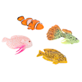 Miniatyrbillede 3 af 8: 4 stk akvarium lysende silikone kunstige falske fisk landskab pynt dekoration tilbehør
