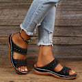 Miniatyrbilde 3 av 5: Sommerortopediske Havaianas for Kvinner - Mørkebrune Peep Toe Sandaler