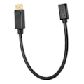 Miniatyrbillede 8 af 8: DP han til mini DP hun kabel 8K 60Hz 4K 144Hz 32,4Gbps 30cm længde Displayportkabel 1.4 til computer