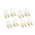 Miniatyrbillede 6 af 7: 20 stk papirklemmer Stærk klemmeevne Holdbar jern Little Duck Design Bred anvendelse Små bindere Guld