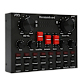 Miniatyrbillede 2 af 8: Bluetooth Live Lydkort 8 Tilstande Stemmeomformer Lydmixerkort med 16 Lydeffekter til Karaoke Live Streaming Sort