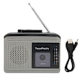 Miniatyrbild 1 av 8: Bärbar Kassettbandspelare AM FM Radio Bandspelare Stöder 2 Strömförsörjningsmetoder Svart Grå