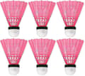 6-pack plast badmintonbollar för utomhusbruk - rosa