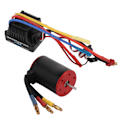 Pikkukuva 2 / 8: 3650 3900KV Vedenkestävä Harjaton Moottori 60A ESC Sähköinen Ohjain Pitkä Johto 1/8 1/10 RC-Autolle