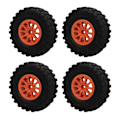 Miniatyrbild 1 av 8: 4 st 2,2 tum RC Crawler Däck med Nylon Triangulär Nav RC Bil Däck för Axial SCX10 90046 för Traxxas för Redcat GEN8 Orange
