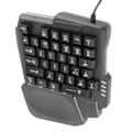 Miniatyrbillede 3 af 8: Enhånds Spiltangentbord 35 Taster Vandafvisende Bredt Håndledsstøtte Sort Enhånds Tastatur til Computer Mobilspil