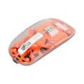 Pikkukuva 7 / 8: Langaton 2.4G Bluetooth Läpinäkyvä Hiiri 2400 DPI Ladattava 400mAh RGB Värikäs Langaton Hiiri Oranssi