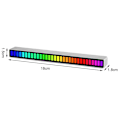Miniatyrbillede 3 af 8: RGB-lyd Reaktivt LED-lysfelt LED Farverigt Lydstyret Lyd Musik Rytme Dynamisk Niveauindikator Display Lysstribe til Bilspil PC TV-rum