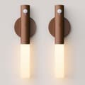 2-pack Battery Operated Wall Sconces, Motion Sensor Rechargeable 2200mAh Cordless LED Night Light with Magnetic Base, 3000K Warm White