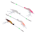 Miniatyrbilde 7 av 8: 4 stk 6,5g Fiske Reker Lokke Agner Sett Kunstig Myk PVC Agner Lysende Swimbait med Kroker for Ferskvann Saltvann