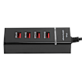 Miniatyrbillede 6 af 8: Mobiltelefon Universal 3A Kabellader Desktop Flere 4 Porte USB EU 100‑240VEU Sort 4USB Linje 1,5 m med Emballage